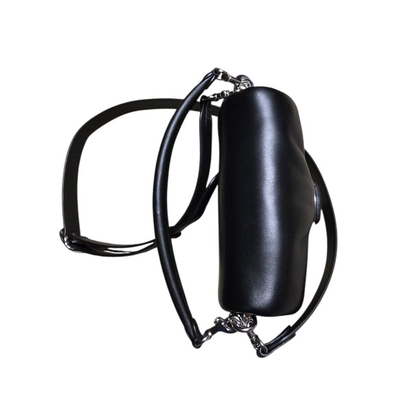 Coach Pillow Tabby Shoulder Bag 20 Black Nappa Leather with Silver Hardware - Picture 6 of 13